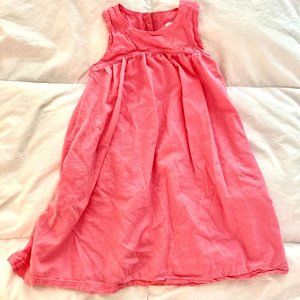 Primary Sleeveless Dress - Pink Size 6-7 Lined - Pockets Zipper Back GUC